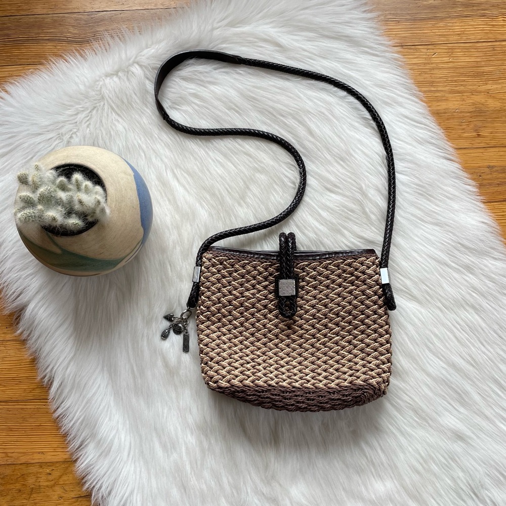 Brighton vintage woven crossbody bag
